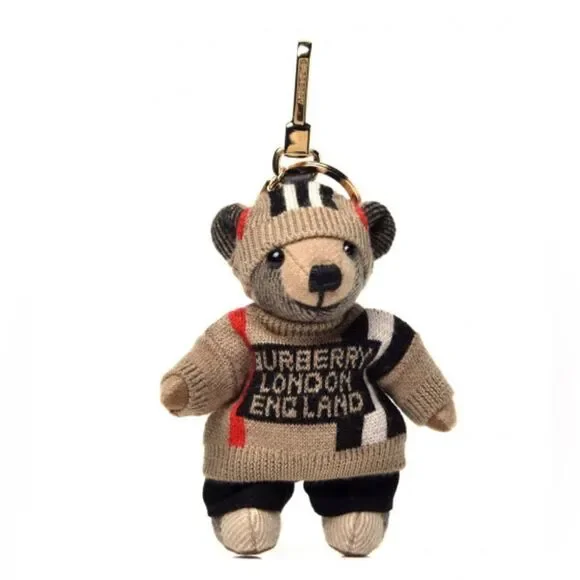 BURBERRY THOMAS SWEATER TEDDY BEAR KEYCHAIN CHARM